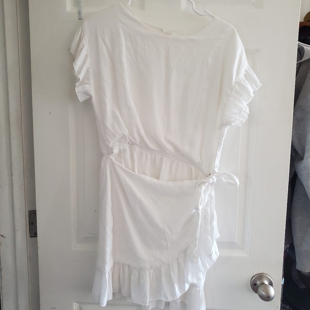 Etophe Studios White Wrap Dress